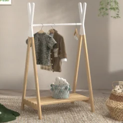 Kledingrek Voor Kinderen Kiddy - Grenen/wit -Kinderkamer Meubelen Ontwerp zonder titel 2023 07 18T131434.215 de0f