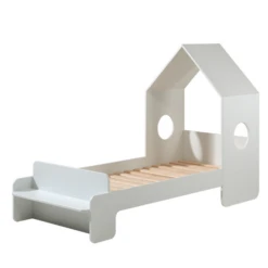 Bedhuisje 90x200 Cm (incl. Lattenbodem) En Boekenkast Casami-wit -Kinderkamer Meubelen Ontwerp zonder titel 2023 08 23T150038.937 1 fd83