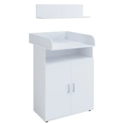 Commode Halula Met Luierplank En Wandplank-wit -Kinderkamer Meubelen Ontwerp zonder titel 2023 08 25T084951.262 5338