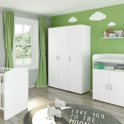 Kleerkast Halula 3 Deuren 1 Kledingroede En 6 Legplanken-wit 9 Kleerkast Halula 3 Deuren 1 Kledingroede En 6 Legplanken-wit -Kinderkamer Meubelen Ontwerp zonder titel 2023 08 25T114938.490 0606