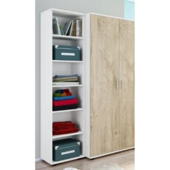 Opbergkast Halula 197 Cm 5 Legplanken-wit -Kinderkamer Meubelen Ontwerp zonder titel 2023 08 28T083516.407 9291