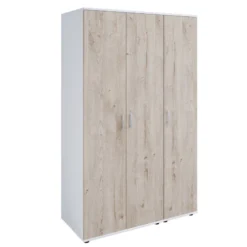 Kleerkast Halula 3 Deuren 1 Kledingroede En 6 Legplanken-eik/wit -Kinderkamer Meubelen Ontwerp zonder titel 2023 08 28T085156.438 daf2