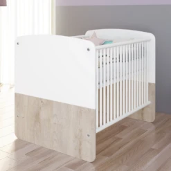 Babybed Halula 70x140 Cm-wit/eik -Kinderkamer Meubelen Ontwerp zonder titel 2023 08 28T094404.304 1 6772