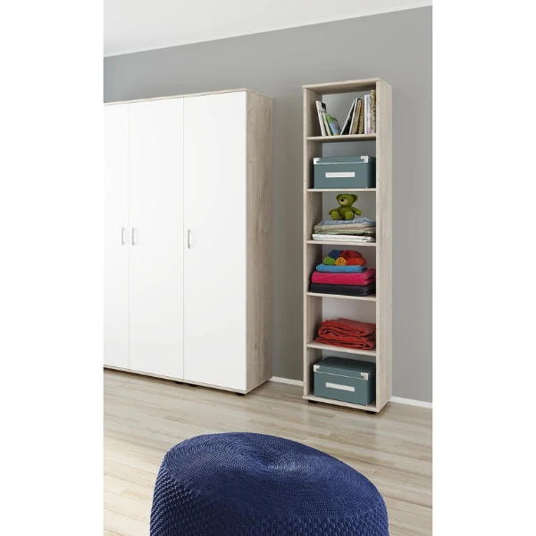 Opbergkast Halula 197 Cm 5 Legplanken-eik 4 Opbergkast Halula 197 Cm 5 Legplanken-eik - Afbeelding 4