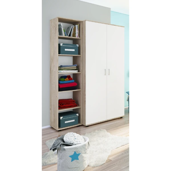 Opbergkast Halula 197 Cm 5 Legplanken-eik 3 Opbergkast Halula 197 Cm 5 Legplanken-eik - Afbeelding 3