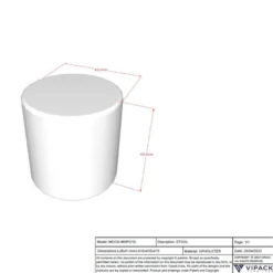 Nachttafeltje / Poef Maeva 41x41cm - Witte Bouclé Stof -Kinderkamer Meubelen Ontwerp zonder titel 2023 09 14T162424.708 f1b9