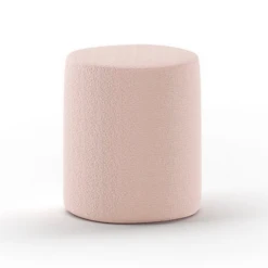 Nachttafeltje / Poef Maeva 41x41cm - Roze Bouclé Stof -Kinderkamer Meubelen Ontwerp zonder titel 2023 09 14T162531.105 9e77