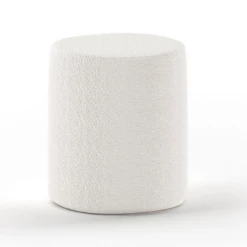 Nachttafeltje / Poef Maeva 41x41cm - Witte Bouclé Stof -Kinderkamer Meubelen Ontwerp zonder titel 2023 09 14T163425.405 ad7d