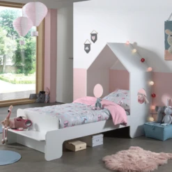 Bedhuisje 90x200 Cm (incl. Lattenbodem) En Boekenkast Casami-wit -Kinderkamer Meubelen Ontwerp zonder titel 2023 09 18T135935.329 3480