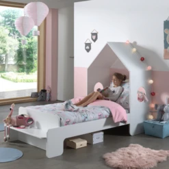 Bedhuisje 90x200 Cm (incl. Lattenbodem) En Kleerkast Casami-muntgroen/wit -Kinderkamer Meubelen Ontwerp zonder titel 2023 09 18T140009.959 b964