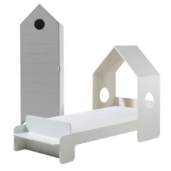 Bedhuisje 90x200 Cm (incl. Lattenbodem) En Kleerkast Casami-grijs/wit -Kinderkamer Meubelen Ontwerp zonder titel 2023 09 18T142107.479 319b