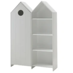 Kledingkast + Boekenkast Casami - Wit -Kinderkamer Meubelen Ontwerp zonder titel 2023 09 18T152427.320 f416