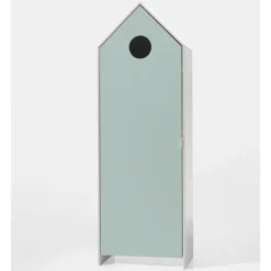 Kledingkast + Boekenkast Casami - Muntgroen/wit -Kinderkamer Meubelen Ontwerp zonder titel 2023 09 18T155108.686 7329