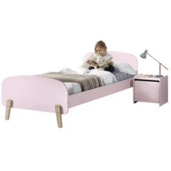 Kinderbed 90x200 Cm Met Lattenbodem En Nachtkastje Kiddy-roze -Kinderkamer Meubelen Ontwerp zonder titel 2023 09 20T141444.809 b7f7