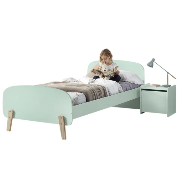 Kinderbed 90x200 Cm Met Lattenbodem En Nachtkastje Kiddy-muntgroen 9 Kinderbed 90x200 Cm Met Lattenbodem En Nachtkastje Kiddy-muntgroen - Afbeelding 9