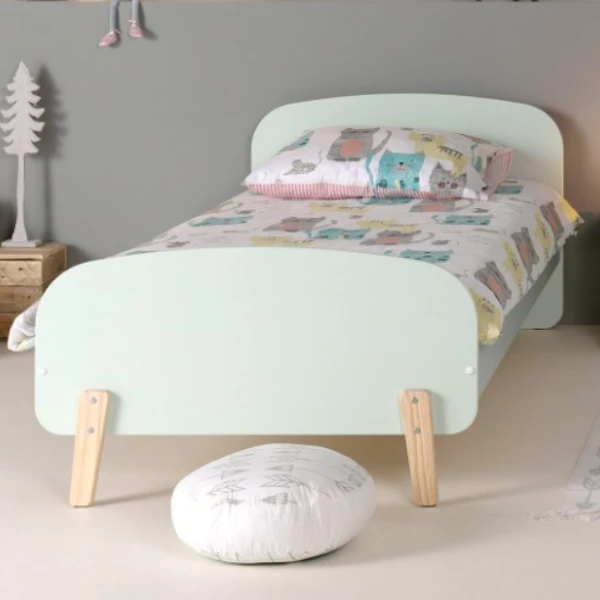 Kinderbed 90x200 Cm Met Lattenbodem En Nachtkastje Kiddy-muntgroen 5 Kinderbed 90x200 Cm Met Lattenbodem En Nachtkastje Kiddy-muntgroen - Afbeelding 5