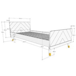 Bed 90x200 Cm Met Lattenbodem En Nachtkastje Billy-wit -Kinderkamer Meubelen Ontwerp zonder titel 2023 09 22T135231.085 f42d