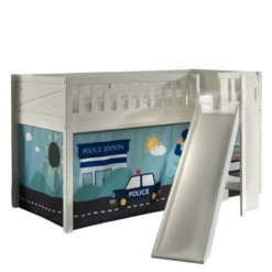 Halfhoogslaper Scottie 90x200 Cm Met Glijbaan En Politie-speelgordijn-wit -Kinderkamer Meubelen Ontwerp zonder titel 2023 09 29T113215.413 c0a1