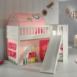 Halfhoogslaper Scottie 90x200 Cm Lente 1 Met Glijbaan-wit