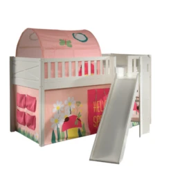 Halfhoogslaper Scottie 90x200 Cm Lente 1 Met Glijbaan-wit -Kinderkamer Meubelen Ontwerp zonder titel 2023 10 02T104303.550 514c