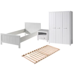Kinderkamercombinatie Erik 1 (incl. Lattenbodem)-wit