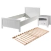 Bed 90x200 Cm (incl. Lattenbodem) En Nachtkastje Erik-wit