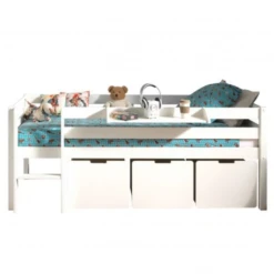 Halfhoogslaper Pip 90x200 Cm Met 3 Lades En 1 Hangplank-wit -Kinderkamer Meubelen Ontwerp zonder titel 2023 10 18T134638.613 1637
