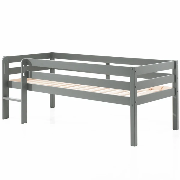 Halfhoogslaper Pip 90x200 Cm Met 3 Lades En 1 Hangplank-grijs 6 Halfhoogslaper Pip 90x200 Cm Met 3 Lades En 1 Hangplank-grijs - Afbeelding 6