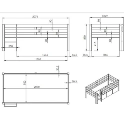 Halfhoogslaper Pip 90x200 Cm Met 3 Lades En 1 Hangplank-grijs 11 Halfhoogslaper Pip 90x200 Cm Met 3 Lades En 1 Hangplank-grijs -Kinderkamer Meubelen Ontwerp zonder titel 2023 10 18T143825.194 053c