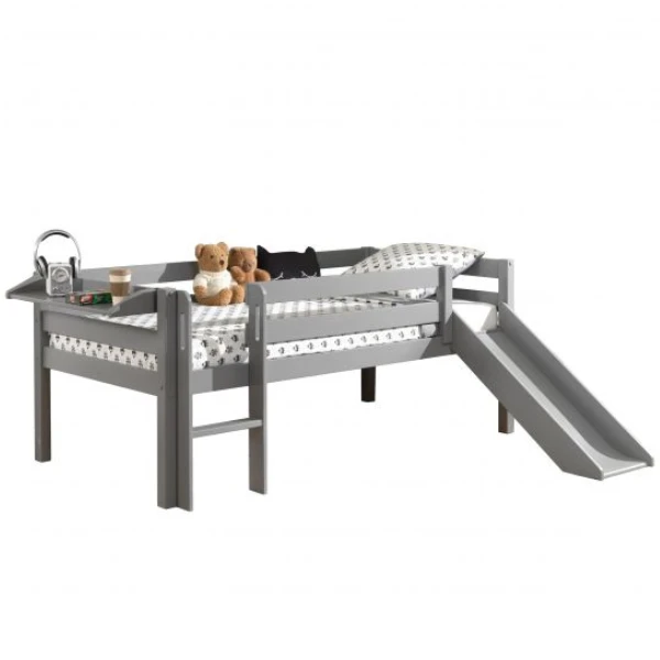 Halfhoogslaper Pip 90x200 Cm Met Glijbaan En 1 Hangplank-grijs 7 Halfhoogslaper Pip 90x200 Cm Met Glijbaan En 1 Hangplank-grijs - Afbeelding 7