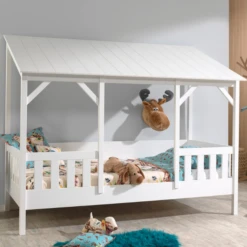 Bedhuisje Malia Met Lattenbodem En Matras 90x200 - Wit Dak -Kinderkamer Meubelen Ontwerp zonder titel 2023 10 19T130613.114 989e