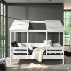 Bedhuisje Hester Met Lattenbodem 90x200 - Wit