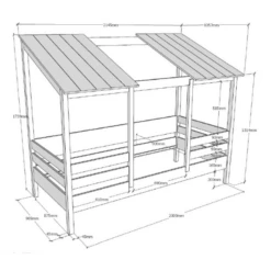 Bedhuisje Hester Met Lattenbodem En Matras 90x200 - Wit -Kinderkamer Meubelen Ontwerp zonder titel 2023 10 19T134933.932 5e0d