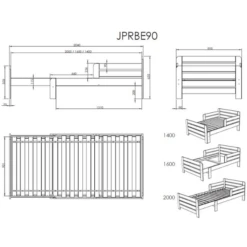 Meegroeibed Jumper 160+40 Cm Met Bedlade, Matras En Lattenbodem- Grijs -Kinderkamer Meubelen Ontwerp zonder titel 2023 10 20T131033.766 1 5ea7