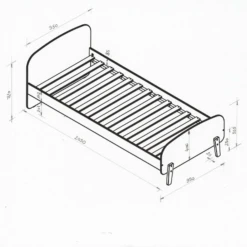 Kiddy Bed 90x200 - Wit -Kinderkamer Meubelen Ontwerp zonder titel 2023 10 26T134617.700 6bf0