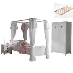 Kinderkamercombinatie Amori 10 (incl. Lattenbodem)-wit