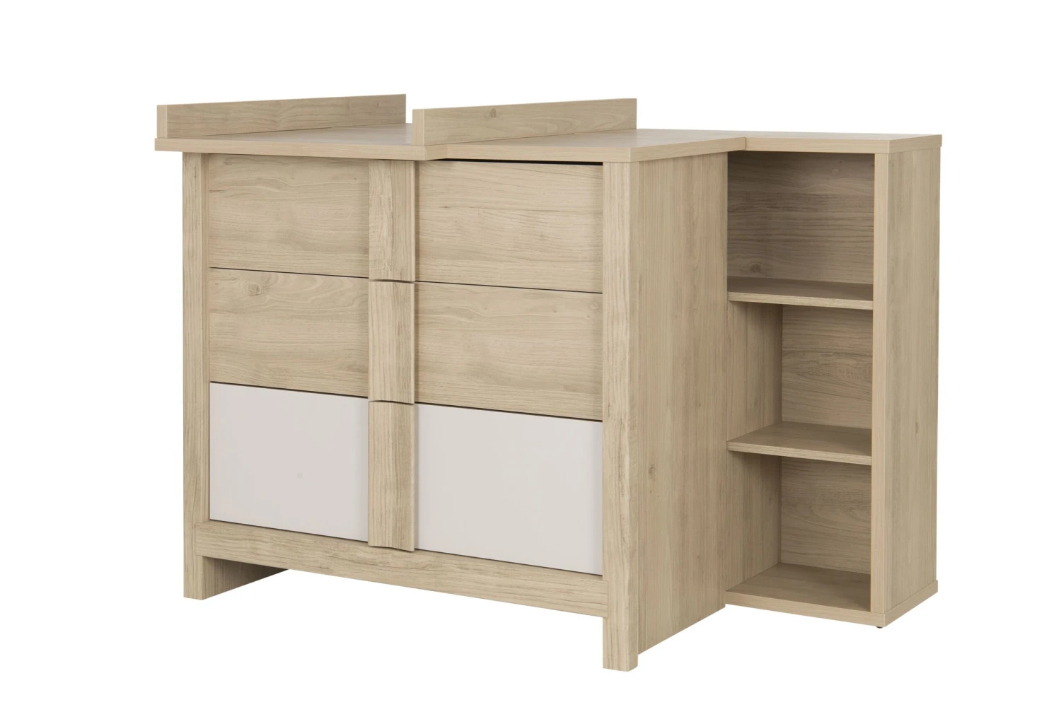 Commode Otto 3 Lades - Kastanje/wit 3 Commode Otto 3 Lades - Kastanje/wit - Afbeelding 3