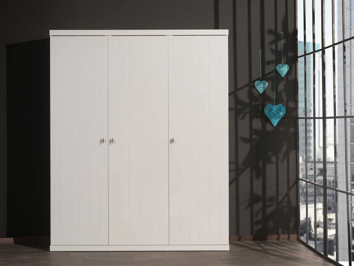 Kledingkast Robin 3 Deuren 2 Kledingkast Robin 3 Deuren - Afbeelding 2