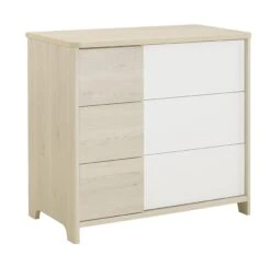 Commode Binno 3 Lades - Gebleekte Den/wit -Kinderkamer Meubelen SACHA POK 160 d61f scaled