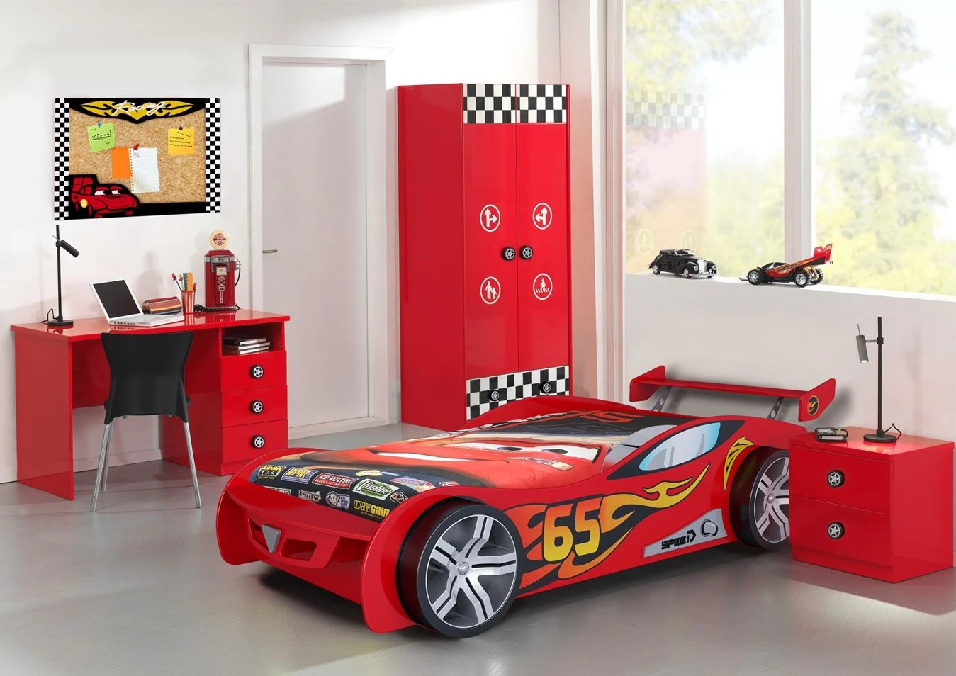 Autobed Le Mans - Rood 4 Autobed Le Mans - Rood - Afbeelding 4
