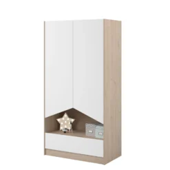 Kledingkast Shelby Met 2 Deuren - Eik/wit 22 Kledingkast Shelby Met 2 Deuren - Eik/wit -Kinderkamer Meubelen SHELTER 2400 A2PT STYLE D 3120