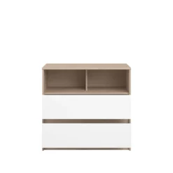 Commode Shelby 84cm - Eik/wit 29 Commode Shelby 84cm - Eik/wit -Kinderkamer Meubelen SHELTER 2400 CO2T OUV F 1e08
