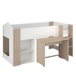 Halfhoogslaper Shelby 90x200 - Wit/eik 28 Halfhoogslaper Shelby 90x200 - Wit/eik -Kinderkamer Meubelen SHELTER 2400 COMB OUV C ab8a