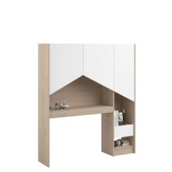 Achterbouw Bed & Bureau Shelby - Eik/wit -Kinderkamer Meubelen SHELTER 2400 ENVI STYLE C 9f8a