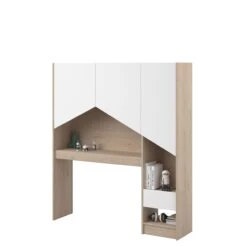 Achterbouw Bed & Bureau Shelby - Eik/wit -Kinderkamer Meubelen SHELTER 2400 ENVI STYLE D cc19