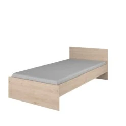 Eenpersoonsbed Shelby 90x200 - Eik 24 Eenpersoonsbed Shelby 90x200 - Eik -Kinderkamer Meubelen SHELTER 2400 LI90 MATELAS D 0722