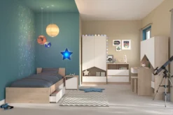 Kledingkast Shelby Met 2 Deuren - Eik/wit 21 Kledingkast Shelby Met 2 Deuren - Eik/wit -Kinderkamer Meubelen SHELTER GARCON 2400 LI90 BURE ENVI CH1P CO2T A2PT TIRO 8258