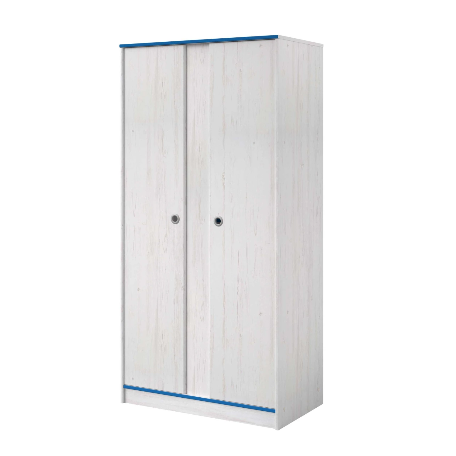 Kledingkast Smoozy 90cm 2 Deuren - Wit/roze Of Wit/blauw 8 Kledingkast Smoozy 90cm 2 Deuren - Wit/roze Of Wit/blauw - Afbeelding 8