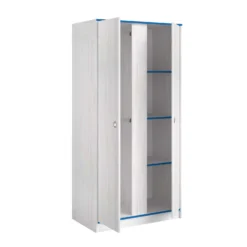 Kledingkast Smoozy 90cm 2 Deuren - Wit/roze Of Wit/blauw 15 Kledingkast Smoozy 90cm 2 Deuren - Wit/roze Of Wit/blauw -Kinderkamer Meubelen SMOOZY 2223 AR2P G OUV C 20191119000310 ad8f