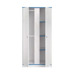 Kledingkast Smoozy 90cm 2 Deuren - Wit/roze Of Wit/blauw 17 Kledingkast Smoozy 90cm 2 Deuren - Wit/roze Of Wit/blauw -Kinderkamer Meubelen SMOOZY 2223 AR2P G OUV F 20191119000334 7f88